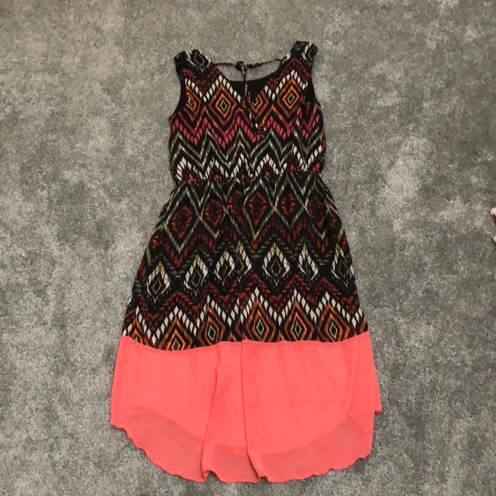 Patterned Hi-Lo Dress - Picture 2 of 2